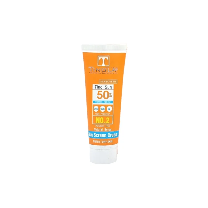 کرم ضدآفتاب پوست خشک و حساس تینولا SPF50 بژ طبیعی