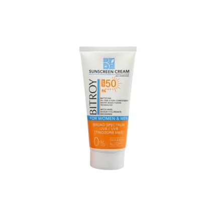 کرم ضد آفتاب بی رنگ پوست چرب SPF50 بیتروی